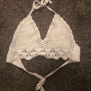 Macrame crochet bra top